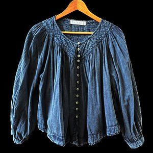 Free People Blouse: We The Free, Navy color: Like New